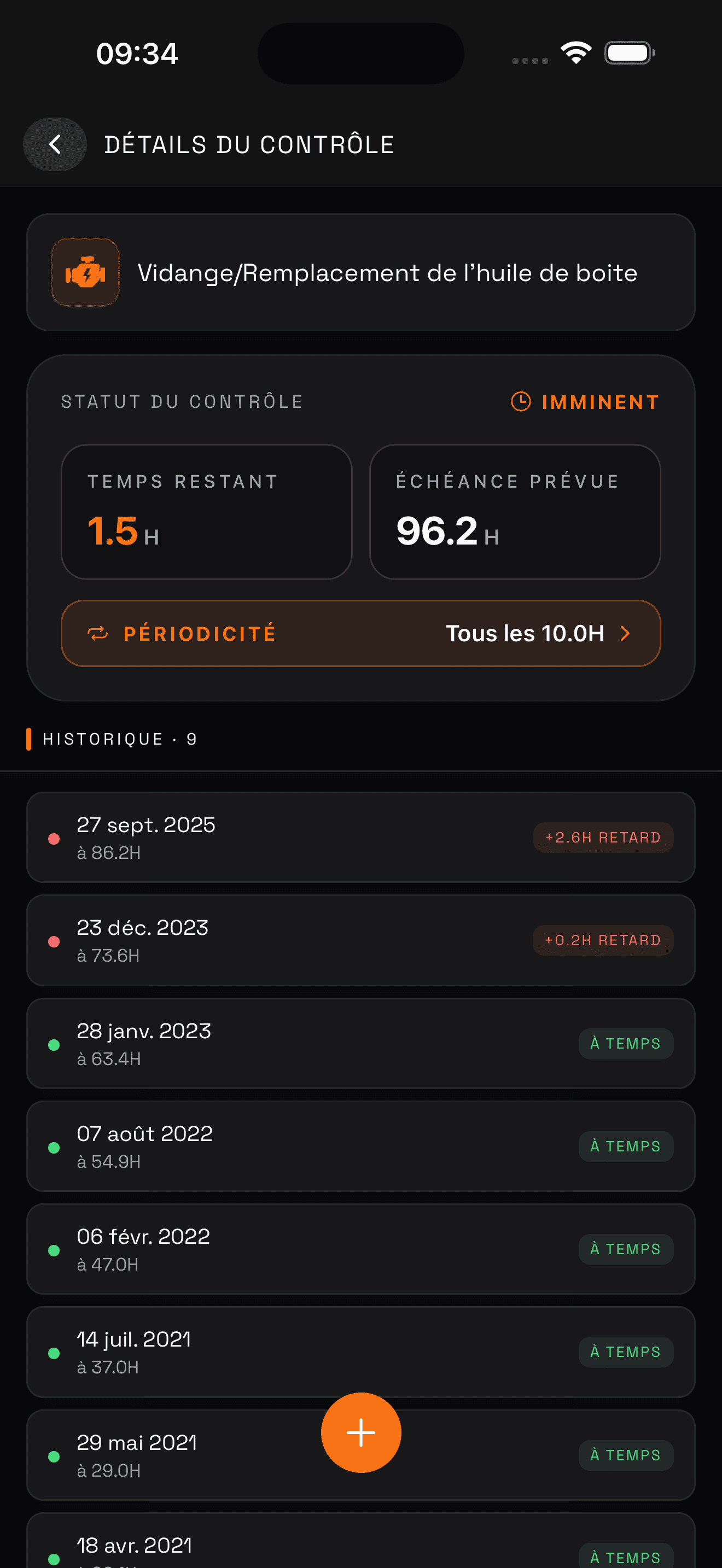 Détails du contrôle